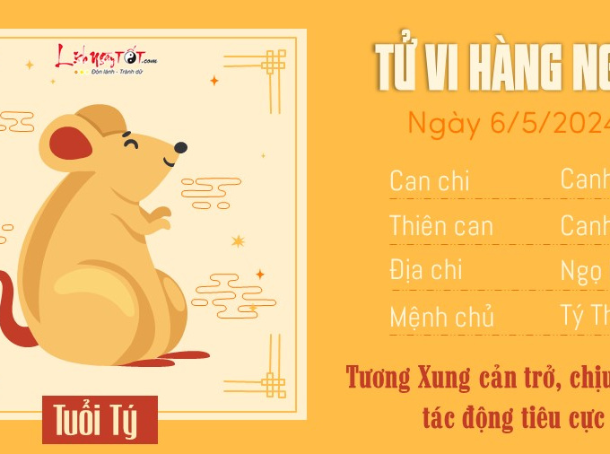 Tử vi thứ 2 ngày 6/5/2024 của 12 con giáp: Dần giỏi kiếm tiền, Tị gặp trục trặc