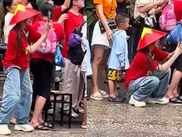 Hòa Minzy hào hứng xem diễu binh tại Điện Biên, mải mê đến mức bị nhắc nhở vì lấn đường