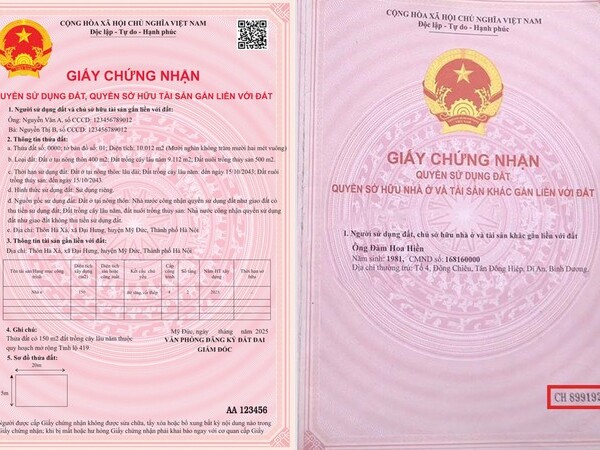 Điểm khác nhau giữa mẫu sổ đỏ mới đề xuất và mẫu hiện hành người dân cần biết