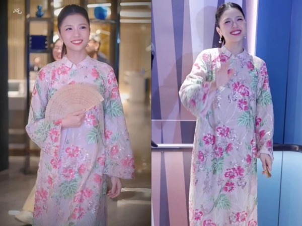 Lộ ảnh Suni Hạ Linh mặc áo dài ghi hình Đạp Gió ở Trung Quốc, nghi vấn được lọt nhóm thành đoàn giống Chi Pu