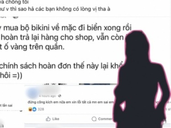 Vụ hoàn hàng bộ bikini đã mặc sau 1 tuần: Xuất hiện hàng loạt Facebook ảo, làm content bẩn câu like