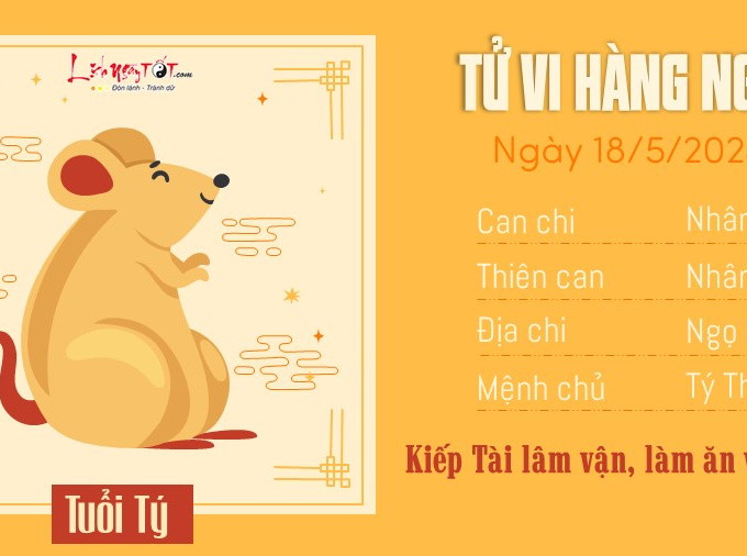 Tử vi thứ 7 ngày 18/5/2024 của 12 con giáp: Tý ấm ức, Ngọ hay quên
