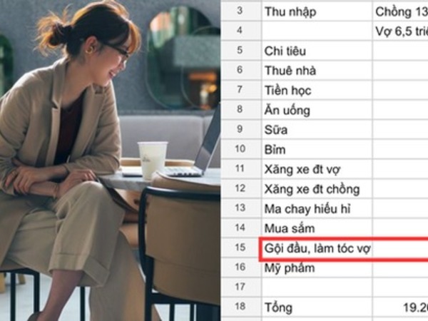 Bảng chi tiêu của cô vợ khiến MXH 'dậy sóng': Tháng nào cũng chi 2 triệu làm tóc, dù hết tiền cũng không cắt giảm