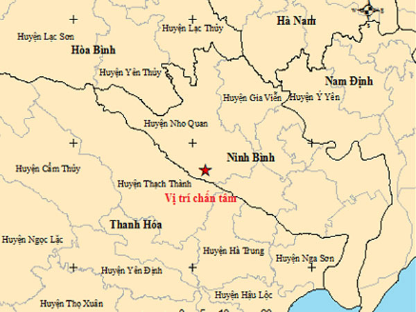 Động đất sáng nay ở Ninh Bình, người dân cảm nhận rõ rung lắc