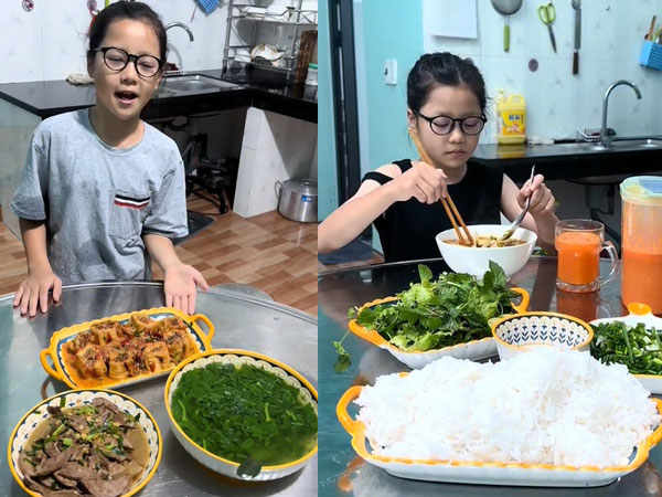 Nhỏ xíu đã có tài nấu ăn, bé gái Lạng Sơn sở hữu clip triệu view nhờ những món ngon truyền thống gia đình Việt