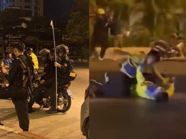 Tài xế xe ôm công nghệ tụ tập 'thách đấu' ở Hà Nội, công an tạm giữ một số đối tượng