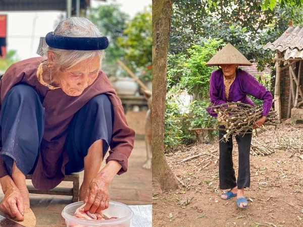 Cụ bà Phú Thọ 94 tuổi vẫn bổ củi, đi chợ mỗi ngày, tính tiền chưa bao giờ sai