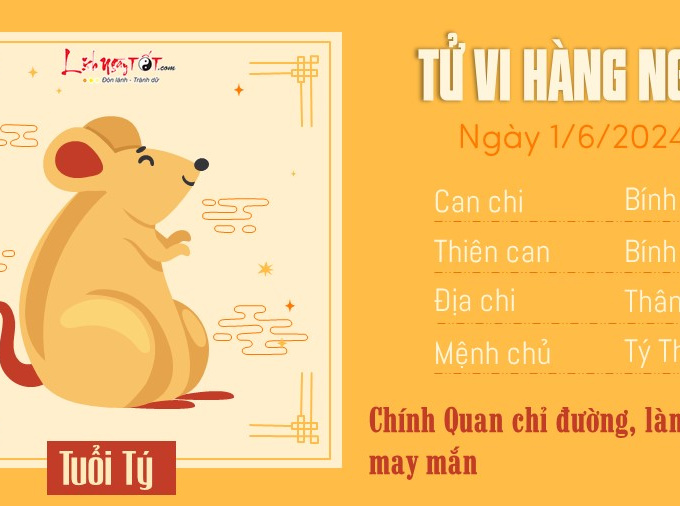 Tử vi thứ 7 ngày 1/6/2024 của 12 con giáp: Hợi khó chịu, Tý được thụ lộc