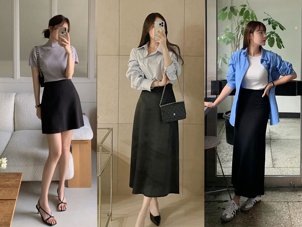 10 cách mặc chân váy đen dành cho người thích phong cách tối giản