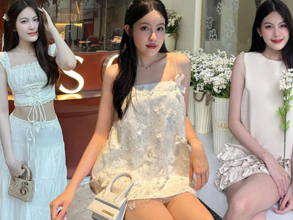 Tiểu thư 2k3 Tăng Mỹ Hàn và 9 lần diện váy trắng khiến HIEUTHUHAI 'lo lắng'