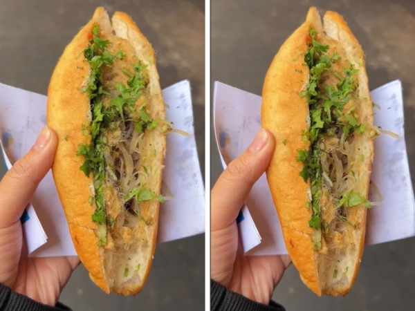 Bánh mì miến siêu hot ở Hải Dương, khách xếp hàng nửa tiếng thấy xứng đáng
