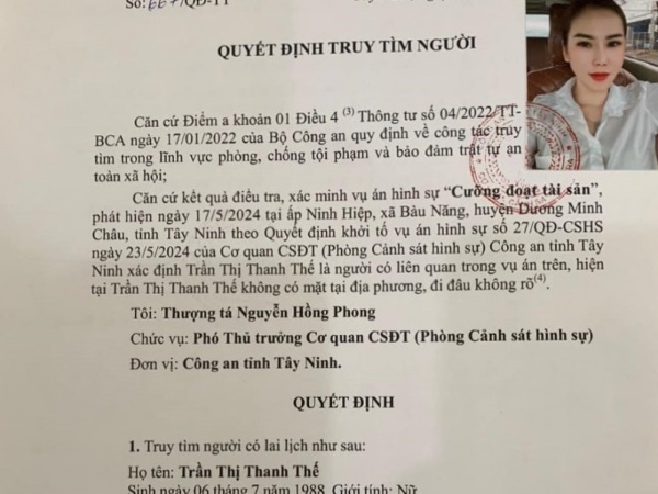 Truy tìm 'hot girl' liên quan vụ cưỡng đoạt tài sản