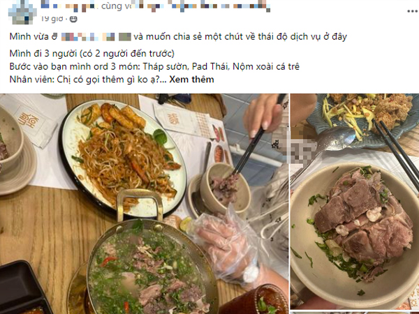 Nhà hàng Thái nổi tiếng Hà Nội gây bức xúc về dịch vụ: Chê khách gọi ít đồ, bị phản ánh chất lượng thì free đồ uống như 'bố thí'