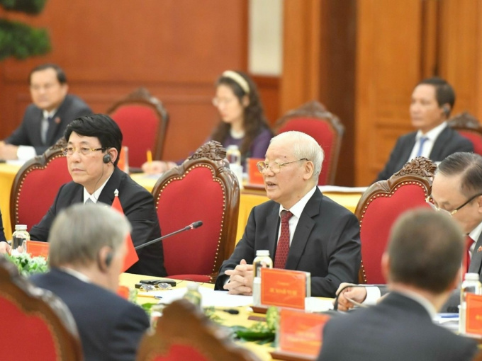 Tổng Bí thư Nguyễn Phú Trọng hội đàm với Tổng thống Nga Putin