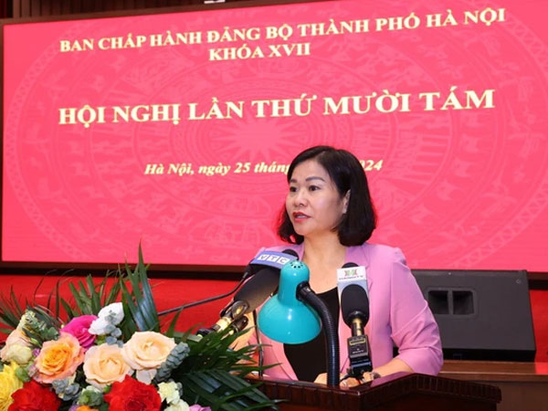 Bộ Chính trị phân công bà Nguyễn Thị Tuyến điều hành Thành ủy Hà Nội