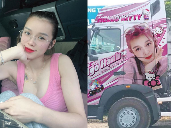 Hot girl Thái Nguyên lái xe tải 30 tấn, một mình là nữ đi họp mặt hội lái xe với 200 người đàn ông