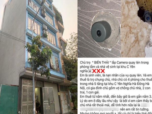 Thêm vụ chủ trọ tại Hà Nội lắp camera quay lén trong phòng tắm nữ sinh suốt 2 năm, thản nhiên thừa nhận 'mình lắp lâu rồi'