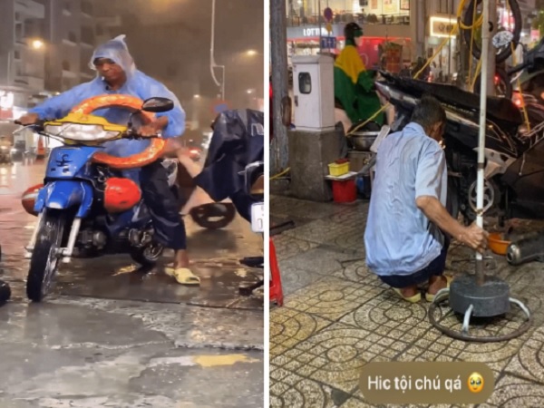 'Ông bụt' sửa xe và bé cún đang viral khắp cõi mạng: Bất chấp mưa gió, 1-2h sáng vẫn 'giải cứu' hội gặp kiếp nạn