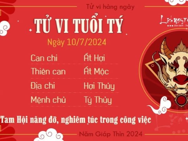 Tử vi 12 con giáp hôm nay - thứ 4 ngày 10/07/2024: Tý rủng rỉnh, Thân gặp nhiều trở ngại