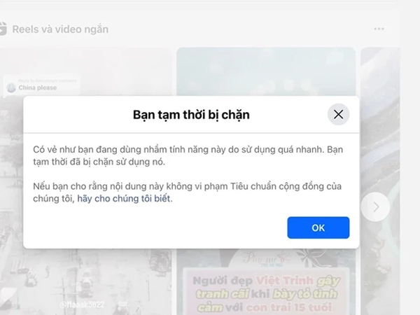 Nóng: Facebook gặp lỗi khó hiểu, nhiều người dùng bị chặn không rõ lý do