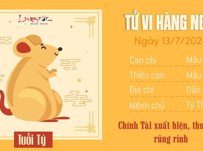 Tử vi thứ 7 ngày 13/7/2024 của 12 con giáp: Thìn năng suất, Dậu bị ngáng trở