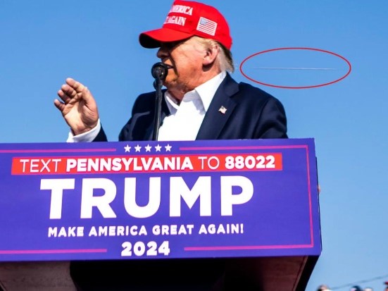 Bức ảnh hiện rõ đường đi của viên đạn ám sát bất thành ông Trump