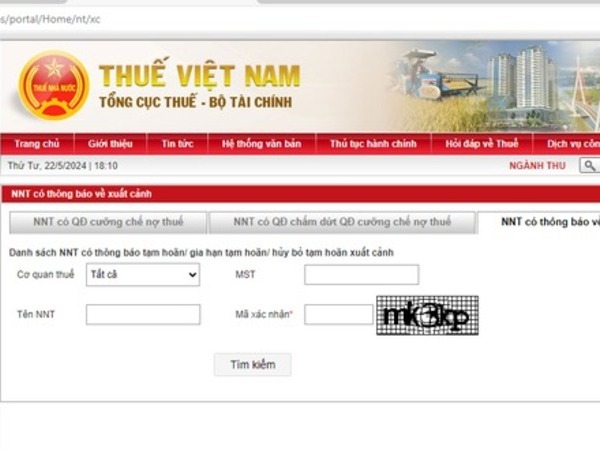 Làm thế nào để tra cứu nợ thuế, cấm xuất cảnh?