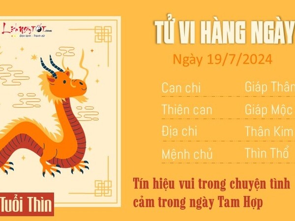 Tử vi thứ 6 ngày 19/7/2024 của 12 con giáp: Thìn giàu có, Ngọ khó khăn