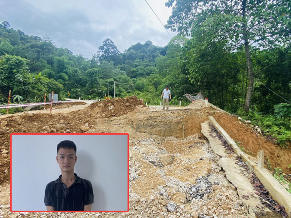 Bị cấm đi vào khu vực sạt lở, nam thanh niên đấm vào mặt, chửi bới cán bộ