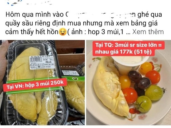 'Hết hồn' với giá 1 múi sầu riêng hơn 200.000 đồng ở siêu thị