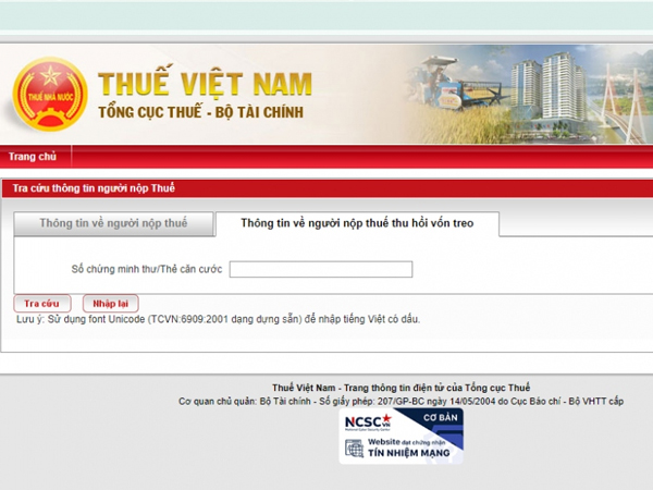 Cảnh báo giả mạo website của Tổng cục Thuế