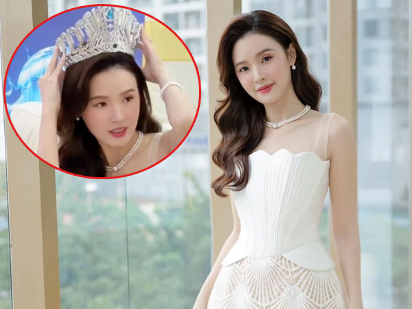 Hình ảnh Midu đội vương miện khiến dân tình ngỡ ngàng vì chuẩn mực nữ hoàng sắc đẹp