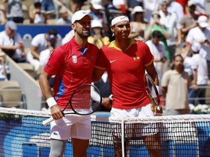 Huyền thoại Novak Djokovic có hành động đẹp trước đối thủ 'truyền kiếp' Rafael Nadal, 2 'ông già' gây sốt Olympic Paris 2024