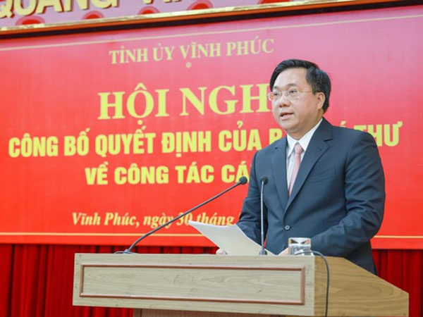 Ông Trần Duy Đông được bầu giữ chức Chủ tịch tỉnh Vĩnh Phúc