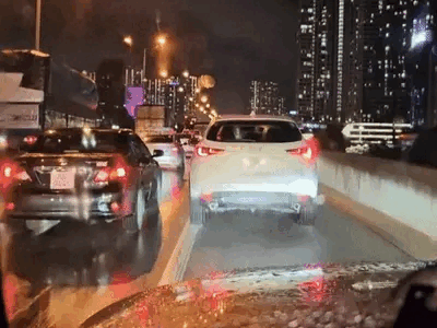 Xác minh xe con đi vào làn khẩn cấp trên Vành đai 3, quyết không nhường đường cho xe ưu tiên