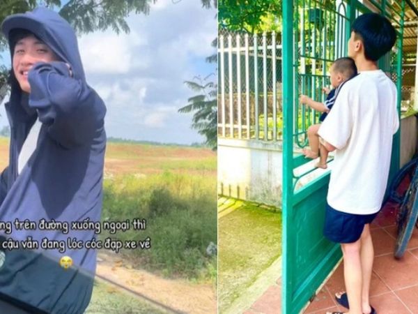 Em trai đạp xe gần 3 tiếng đi thăm cháu, cảnh tượng trước cổng nhà lúc 8 giờ sáng khiến chị gái rưng rưng