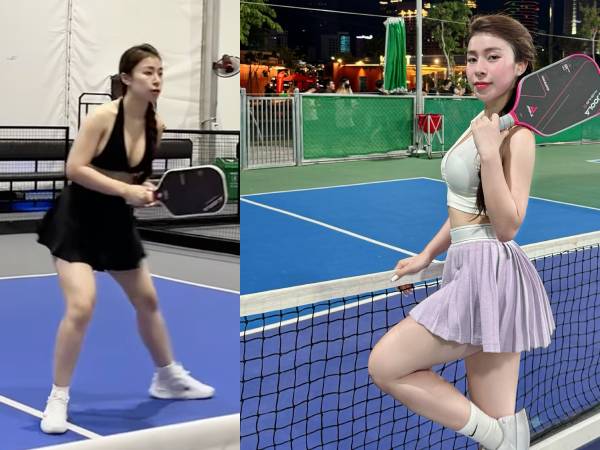 Danh tính và chia sẻ của cô gái mặc đồ tập hở bạo khiến giới mê pickleball gánh 'tai tiếng'