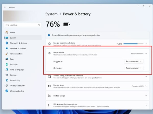 Windows 11 có thêm khả năng tiết kiệm pin mạnh mẽ nhờ tính năng mới