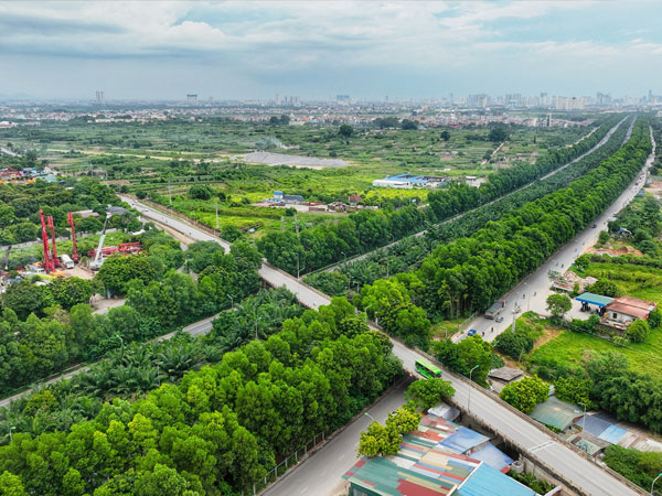 Toàn cảnh đường vào khu đất đấu giá ở Hoài Đức vừa bị chỉ đạo kiểm tra