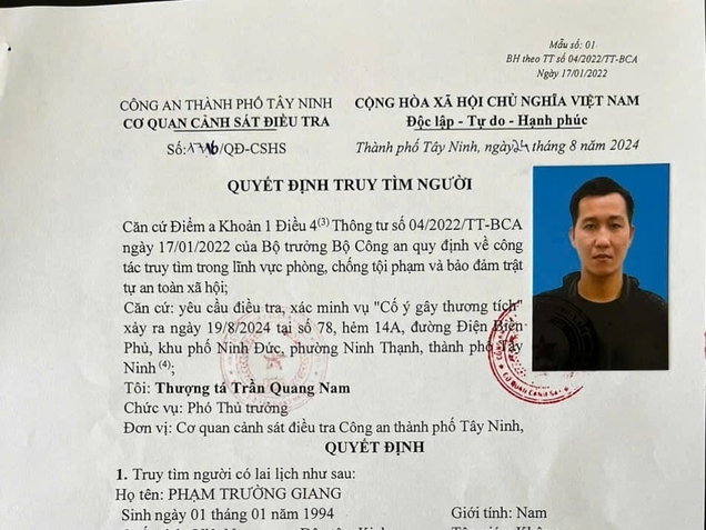 Truy tìm Phạm Trường Giang