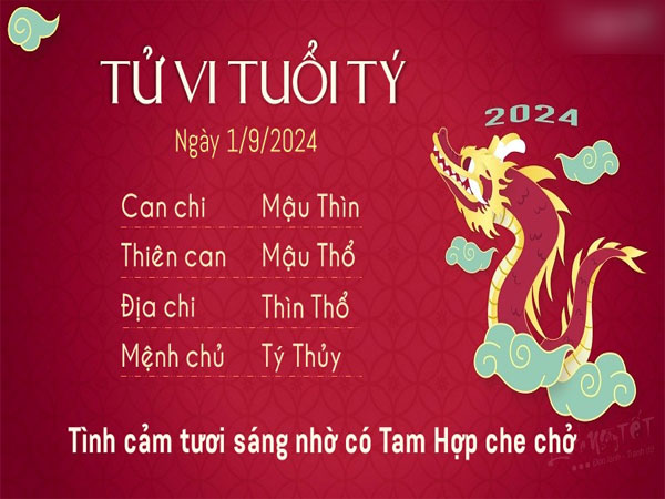 Tử vi Chủ nhật ngày 1/9/2024 của 12 con giáp: Tý hạnh phúc, Thân rủng rỉnh