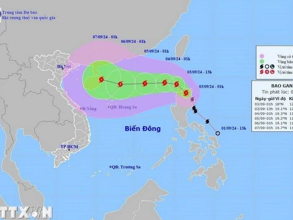 Bão YAGI vào Biển Đông và trở thành bão số 3 trong năm nay
