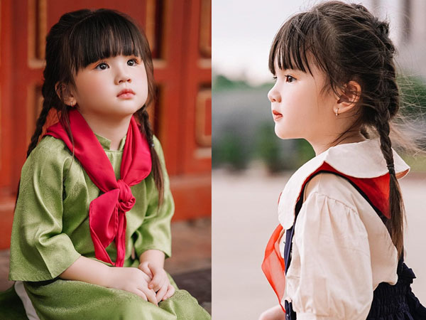 Em bé đeo khăn quàng đỏ chụp ảnh ở Lăng Bác gây thương nhớ vì quá xinh, hóa ra là diễn viên nhí quen thuộc