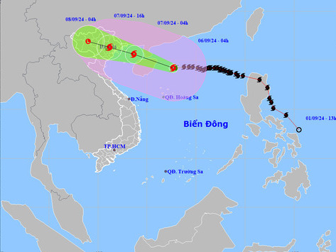 Bão số 3 vẫn giữ nguyên cấp độ siêu bão, cách Quảng Ninh 620 km, gió giật cấp 16