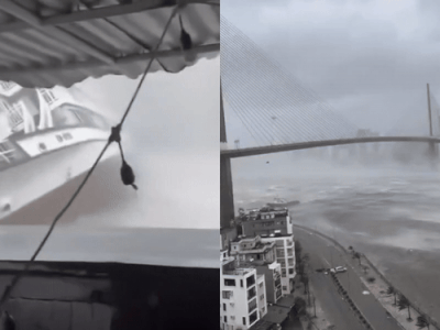 Loạt clip ghi lại sự tàn phá dữ dội của bão YAGI: Tàu du lịch bị đánh lật, nhiều toà nhà bật tung kính, cây xanh bật gốc đổ la liệt
