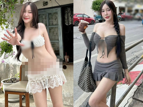 Hot girl Thái Lan mặc như không khi xuống phố