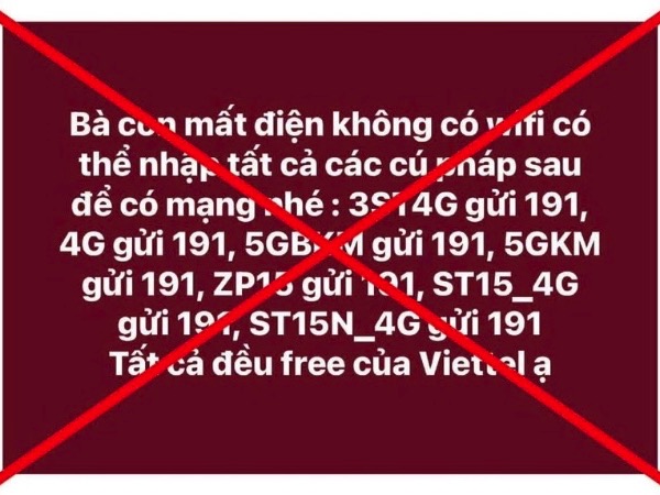Cảnh báo thông tin giả mạo về các cú pháp khôi phục mạng Viettel khi mất wifi