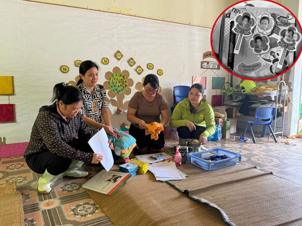 Đau đớn một lớp mầm non ở Làng Nủ có 18 bé thì 10 bé đã ra đi, thầy cô ngậm ngùi khóc bên những vật dụng còn sót lại của các con