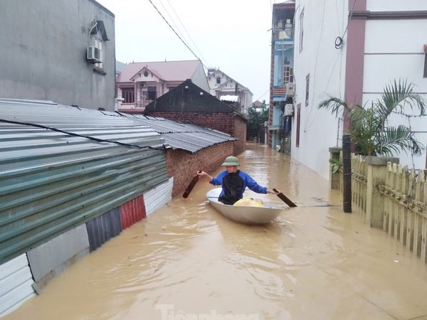 Lũ sông Cầu ở Bắc Ninh sắp chạm kỷ lục 53 năm
