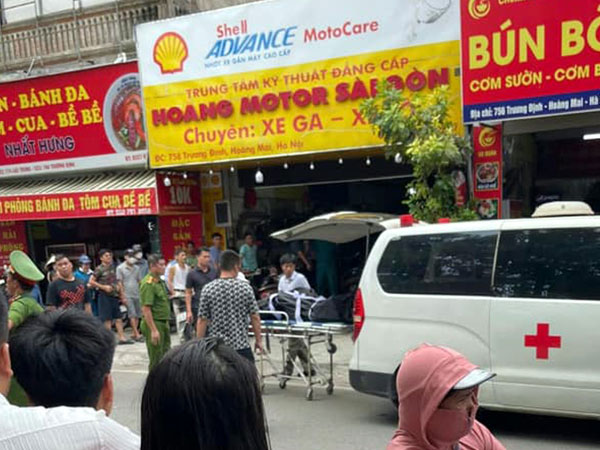 Án mạng tại cửa hàng sửa xe máy ở Hà Nội, công an đang truy bắt nghi phạm